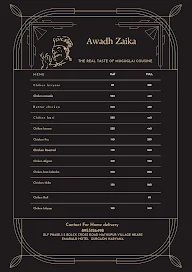 Awadh Zaika menu 3