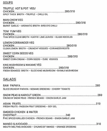 So Chow menu 