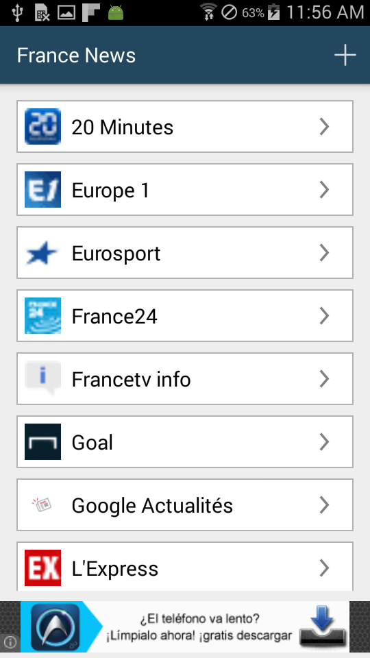 Android application France News screenshort