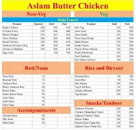 Aslam Butter Chicken menu 1