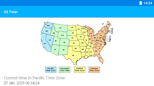 US Timezones clock – Get the current time in the US' timezones at a