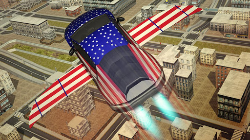 Free Flying Racing Car Driving