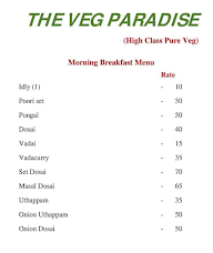 The Veg Paradise menu 1