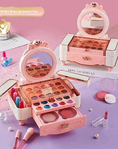 Girls Cosmetics Can Store Makeup Bo - 0