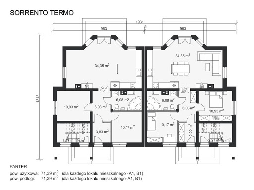 Sorrento Termo - Rzut parteru