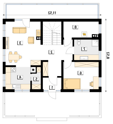 Puszek 2 dr-T - Rzut parteru