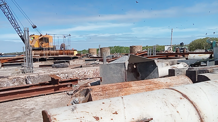 The Mokwe customs jetty in Lamu west is nowhere near completion.