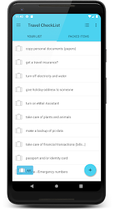 travel checklist app store
