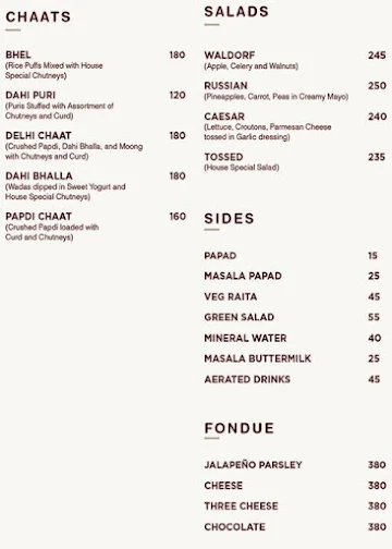 Ariva Multi Cuisine - Aarya Grand menu 