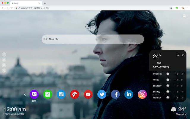 Sherlock HD New Tabs Popular TV Dramas Theme