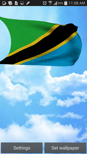 3D Tanzania Flag Wallpaper