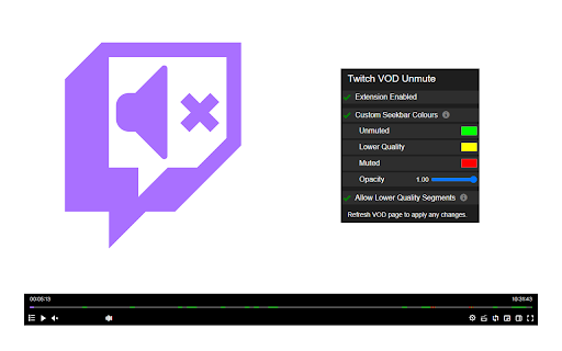 Twitch VOD Unmute