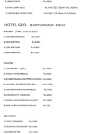 Hotel Geo menu 2