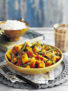 Pumpkin and green bean curry.