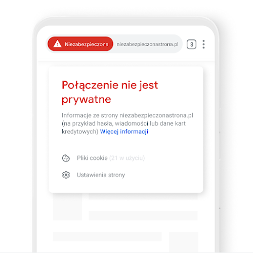 Telefon pokazujący powiadomienie o niebezpiecznym połączeniu