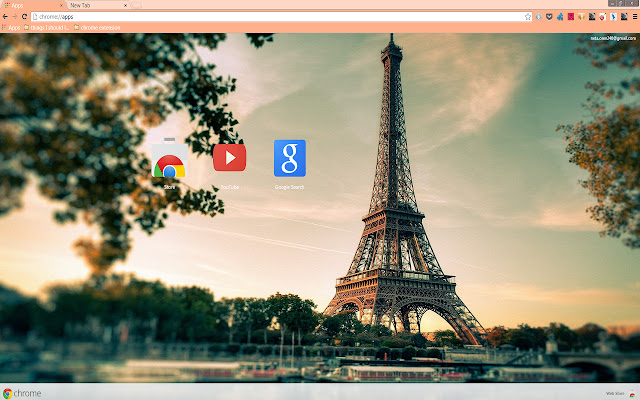 Lovely Eiffel Tower chrome extension