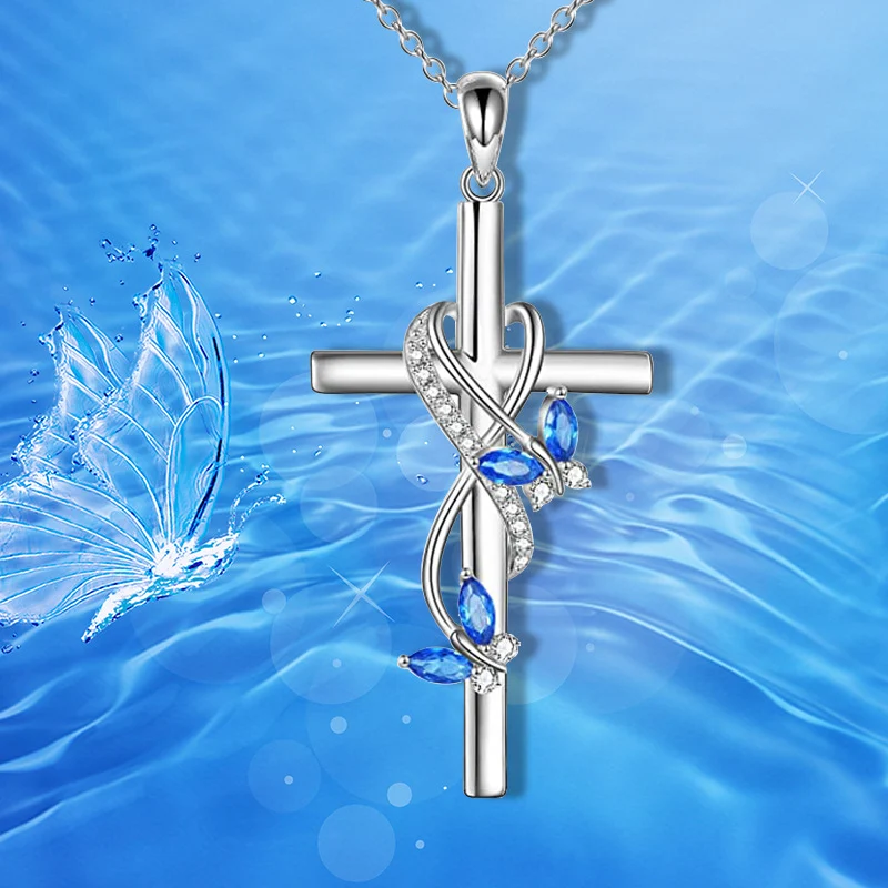 Title 1, Damesketting Elegante Vlinder Kruis Hanger Stij...