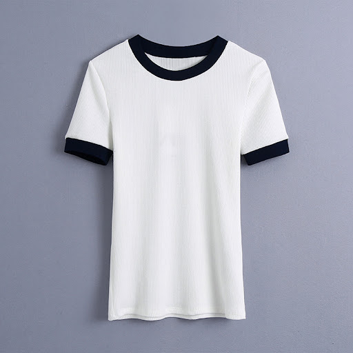 Title 5, Summer Color Matching O-neck T-shirt & Womens ...