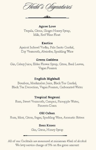 Hodd's Cocktail Bar menu 1