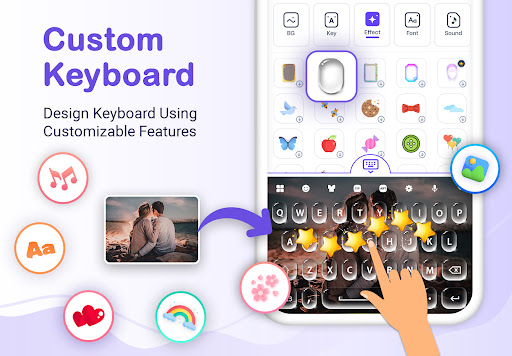 Screenshot Photo Keyboard themes, Font