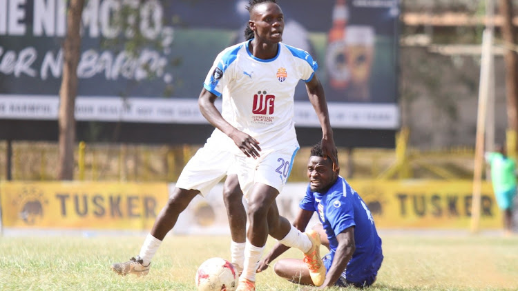 Timothy Ouma in action during a past match