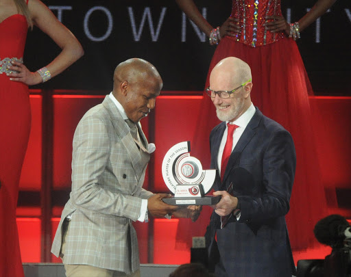 Lebogang Manyama of Cape Town City awarded Players player of the season during the 2016/17 PSL Awards on the 10 July 2017 at Sandton Convention Centre. Sydney Mahlangu /BackpagePix