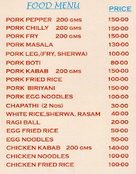 Meghana Pork Hotel menu 1