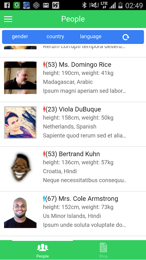 Android application fanofbeauty - Global chat app screenshort