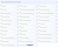 Sundae Everyday Ice Cream menu 1