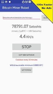 Bitcoin Miner Robot No Ads (100x Faster) 1.6.1 APK + Mod (Hilangkan iklan / Uang yang tidak terbatas / Tanpa iklan) untuk android