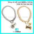 Vòng Cổ Cho Chó Mèo - Dây Chuyền Cho Thú Cưng Onepetbox - Vòng Cổ Mắt Xích Nhôm Kèm Thẻ Tên Thú Cưng Inox