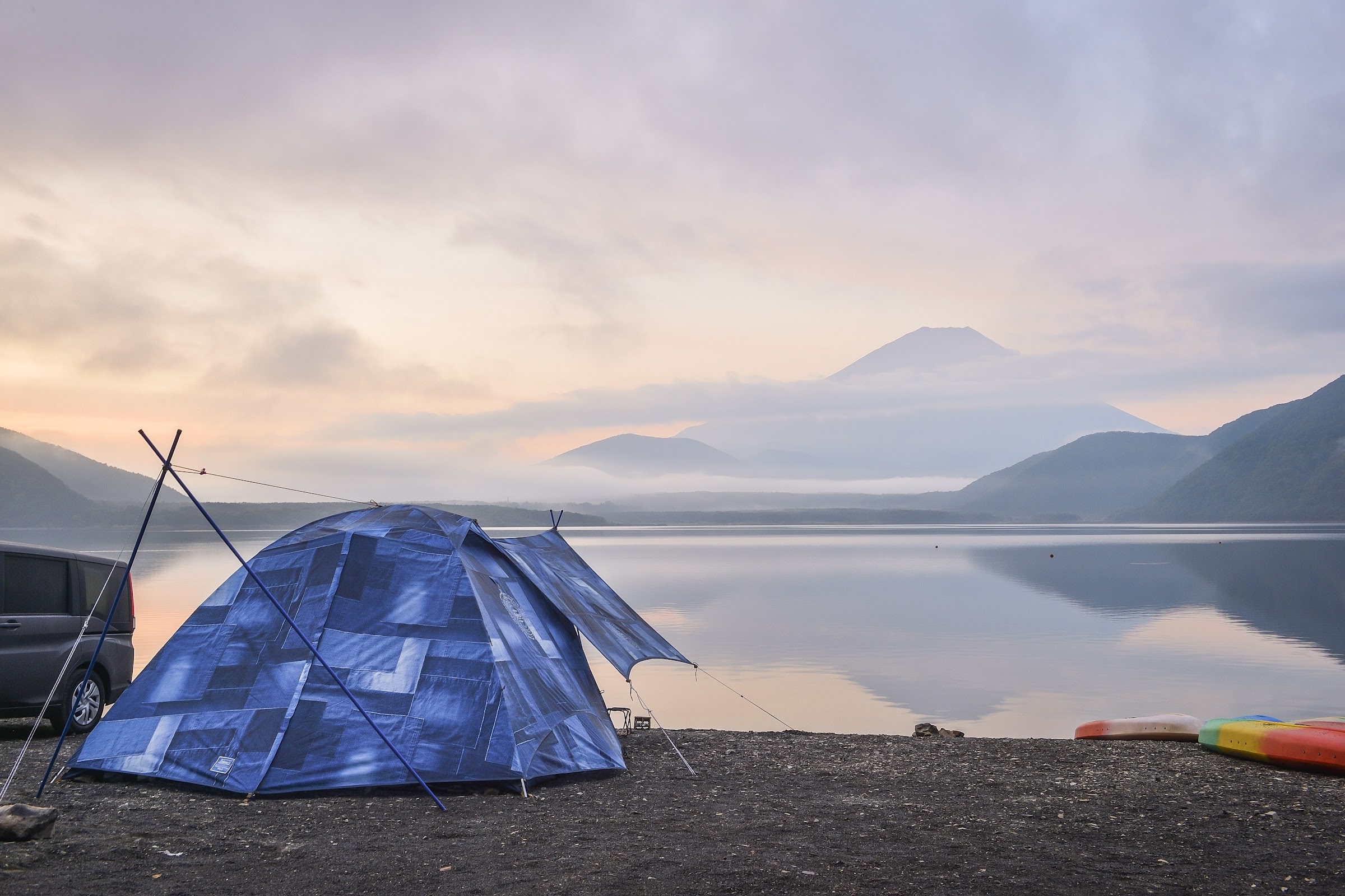 【富士山露營】本栖湖 ~ 浩庵露營場｜跟著日本動漫【搖曳露營