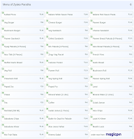 Zyaka Paratha menu 6
