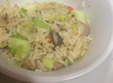 Bacon and Leek Fried Rice