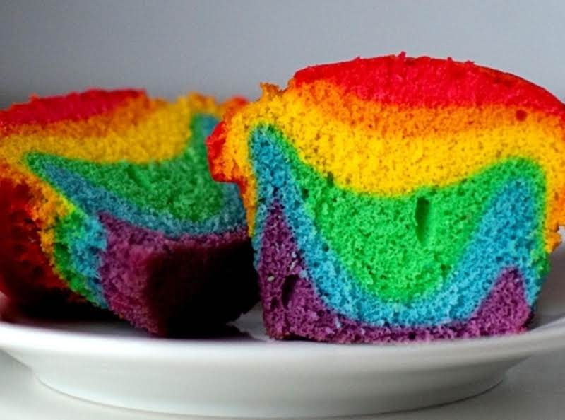 Rainbow Cupcakes (tie-dyed)