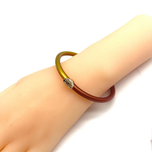 Title 4, Womens Fashion Simple Silicone Two-tone Bracel...