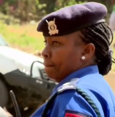 A police officer caught on camera harassing journalists during the coverage of Lang'ata cemetery demonstration.