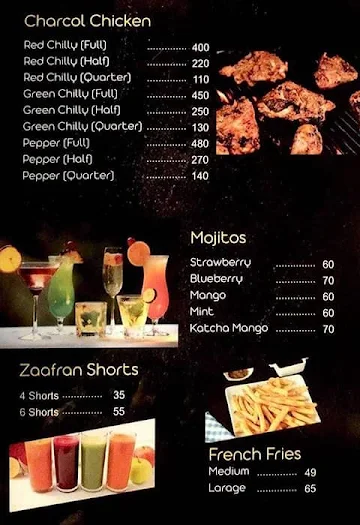 Zaafran Resto Cafe menu 