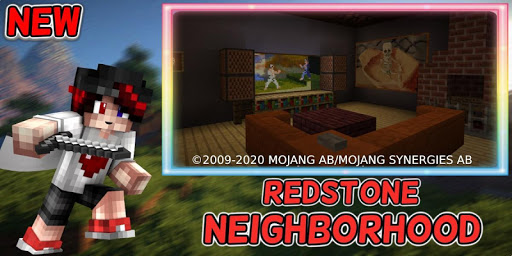 Map Redstone Neighborhood  Skins for MCPE