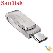 Usb 3.1 Otg Sandisk Ultra Dual Drive Luxe Type - C 256Gb 128Gb 64Gb 150Mb/S Bạc - Vỏ Kim Loại - Bảo Hành Chính Hãng 2 Năm