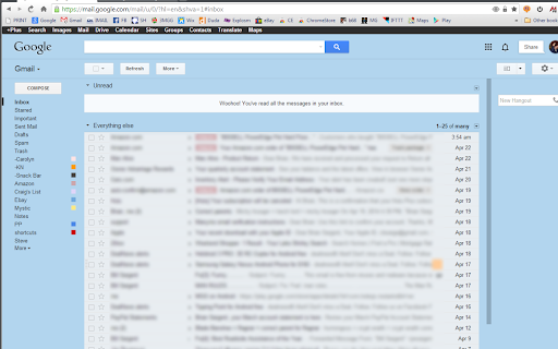 Missing Gmail™ & Google™ Black Bar