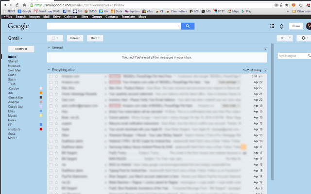 Missing Gmail™ & Google™ Black Bar chrome extension