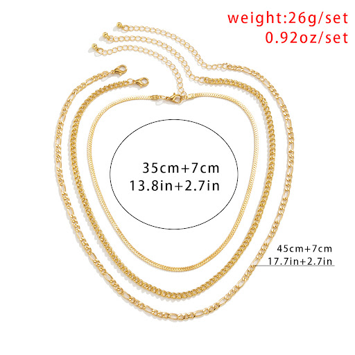 Title 34, Punk Multi-layer Snake Bone Box Chain Necklace,...