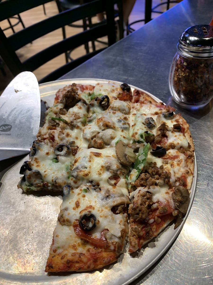 Gluten-Free Pizza at Spectators Sports Bar & Grill