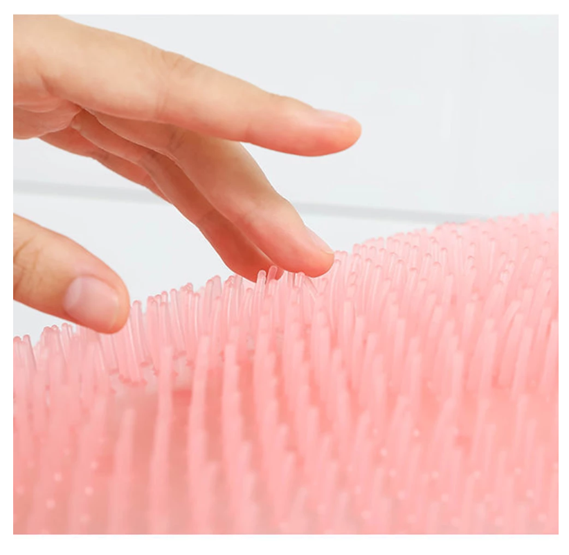 Silicone Lazy Bath Shower Back Brush Massager Bath Body Scrubber Deep Cleaning Relaxation and Wellness