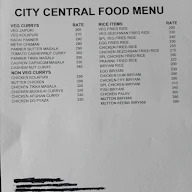 City Central menu 1