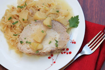 Pork Loin with Sauerkraut and Apples