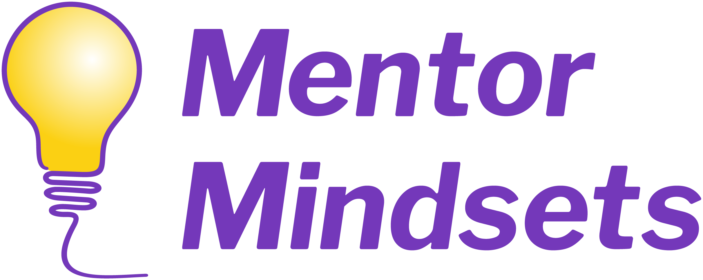 Mentor Mindsets logo + lightbulb