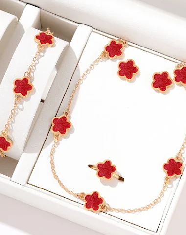 Conjunto de Joias Flor da Sorte par - 3