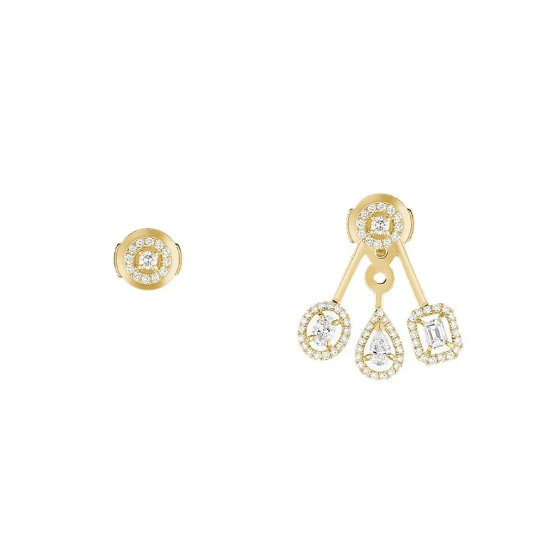 Title 4, Boucles doreilles femme en or rose, zircon et ...